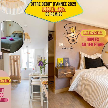 Ideal Pro & Couple - 2 Logements Theme Boho Chic Rdc & Dandy 1Er Etage - Quartier Calme - Jardin - Wifi Hd - Smart Tv - Parking Gratuit - Proche Centre & Transports - Ask Home Валенсиен Екстериор снимка