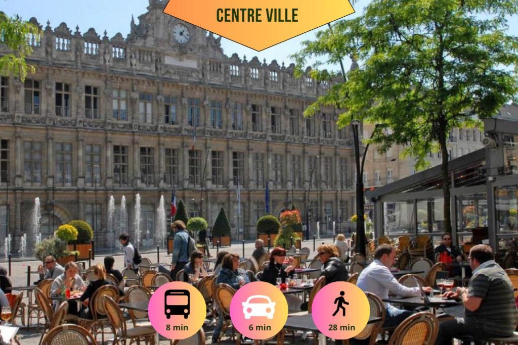 Ideal Pro & Couple - 2 Logements Theme Boho Chic Rdc & Dandy 1Er Etage - Quartier Calme - Jardin - Wifi Hd - Smart Tv - Parking Gratuit - Proche Centre & Transports - Ask Home Валенсиен Екстериор снимка