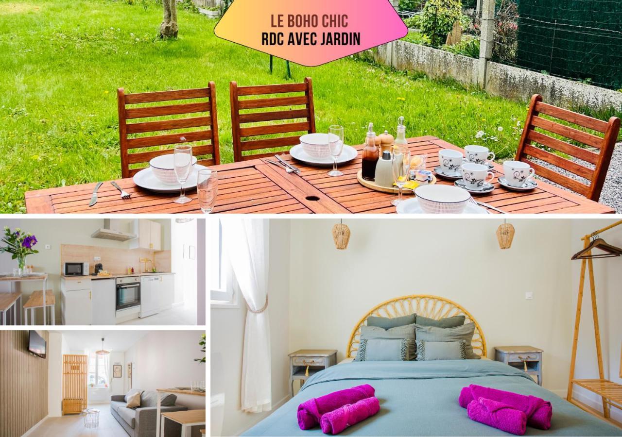 Ideal Pro & Couple - 2 Logements Theme Boho Chic Rdc & Dandy 1Er Etage - Quartier Calme - Jardin - Wifi Hd - Smart Tv - Parking Gratuit - Proche Centre & Transports - Ask Home Валенсиен Екстериор снимка