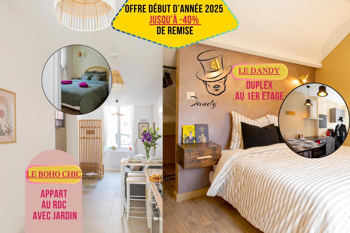 Ideal Pro & Couple - 2 Logements Theme Boho Chic Rdc & Dandy 1Er Etage - Quartier Calme - Jardin - Wifi Hd - Smart Tv - Parking Gratuit - Proche Centre & Transports - Ask Home Валенсиен Екстериор снимка
