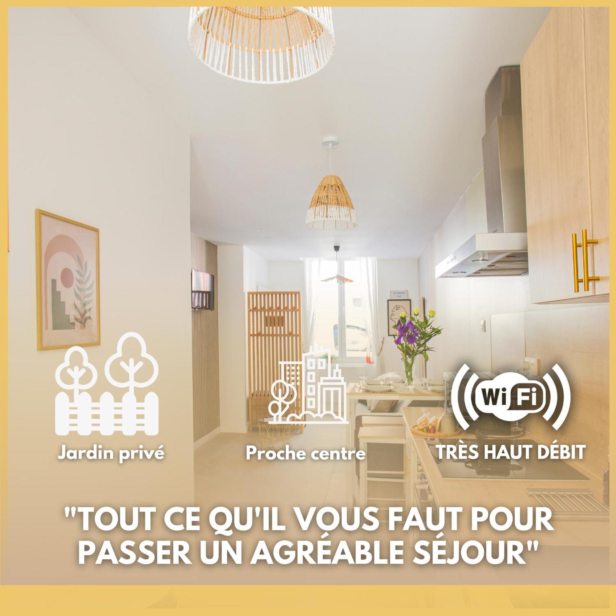 Ideal Pro & Couple - 2 Logements Theme Boho Chic Rdc & Dandy 1Er Etage - Quartier Calme - Jardin - Wifi Hd - Smart Tv - Parking Gratuit - Proche Centre & Transports - Ask Home Валенсиен Екстериор снимка